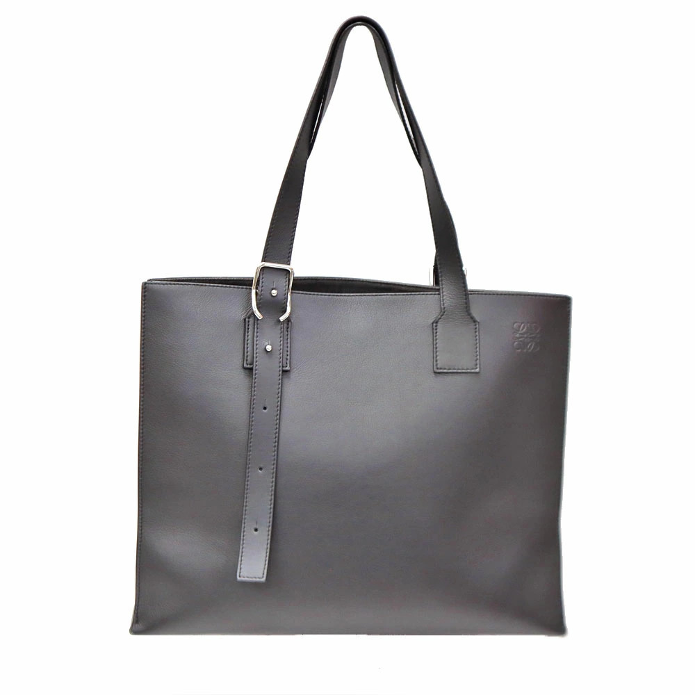 Loewe Back Horizontal Tote Bag Leather Black